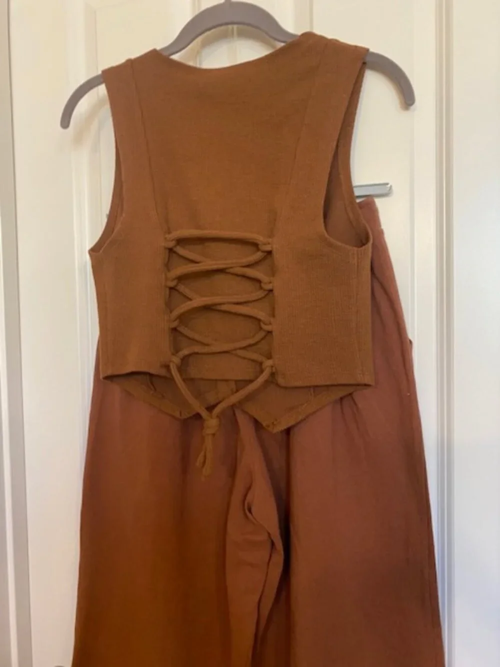 Free People Roxanne Vest and Pants Set Desert Topaz Size XS
